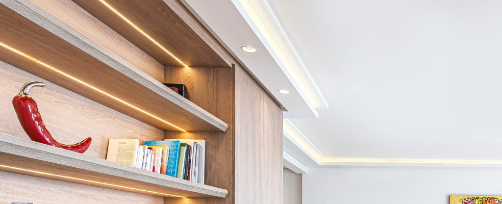 D105A corniche style contemporain en platre collection Staff Decor