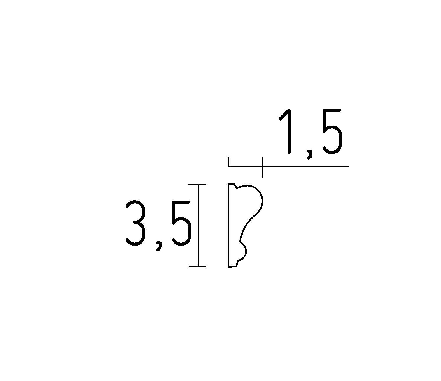 schéma moulure classique en staff