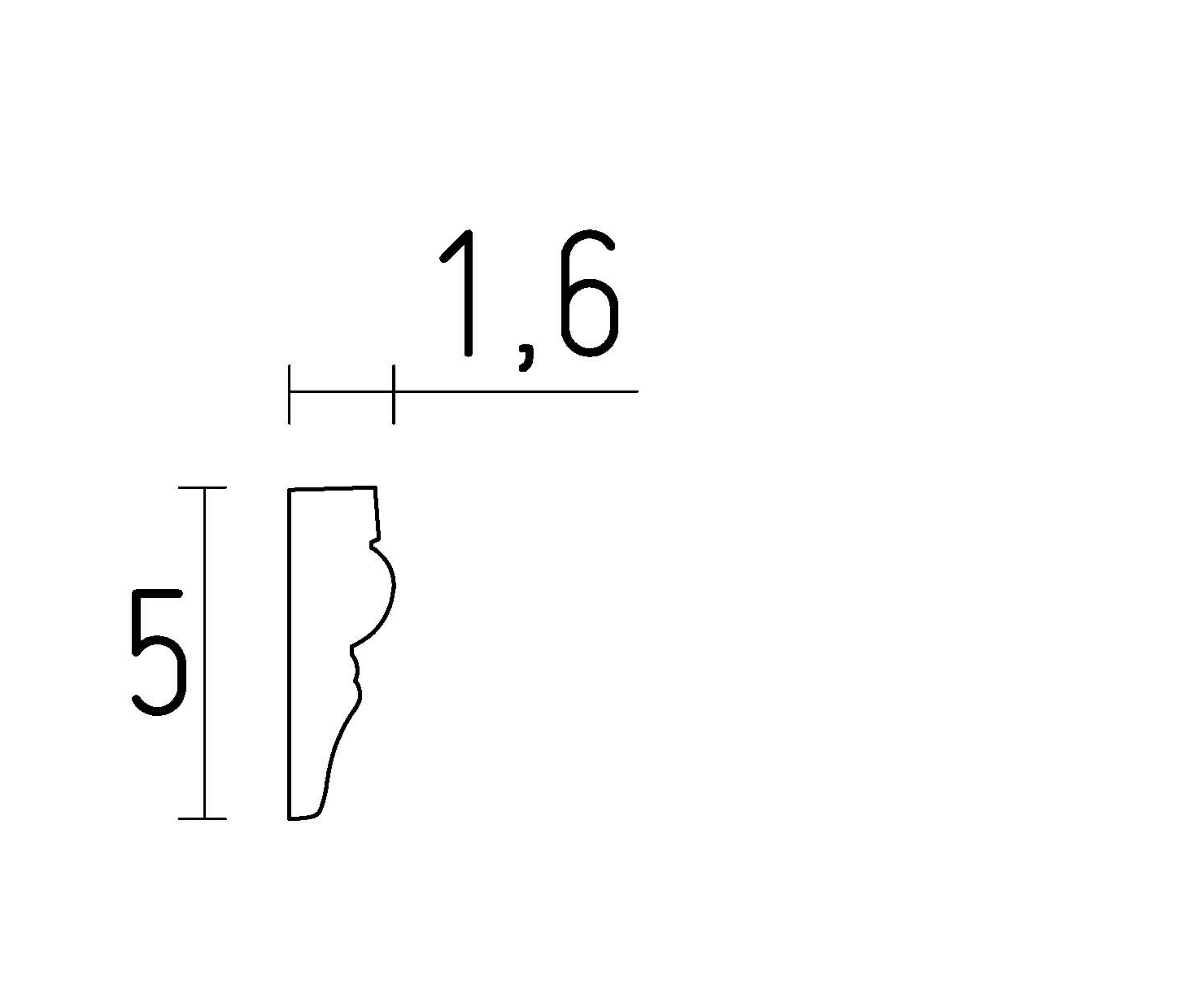 schéma moulure classique en staff