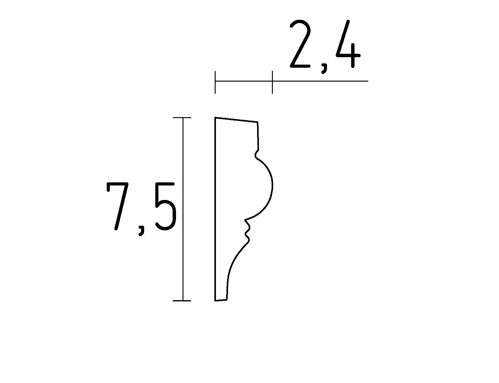 schéma moulure classique en staff