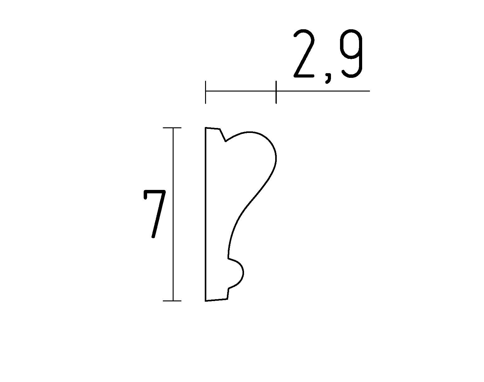 schéma moulure classique en staff