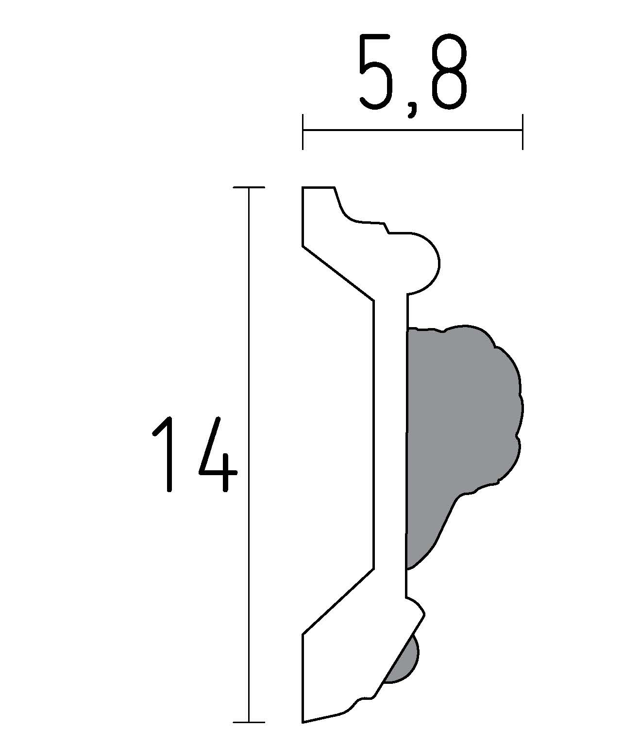 schéma moulure ornementée en staff