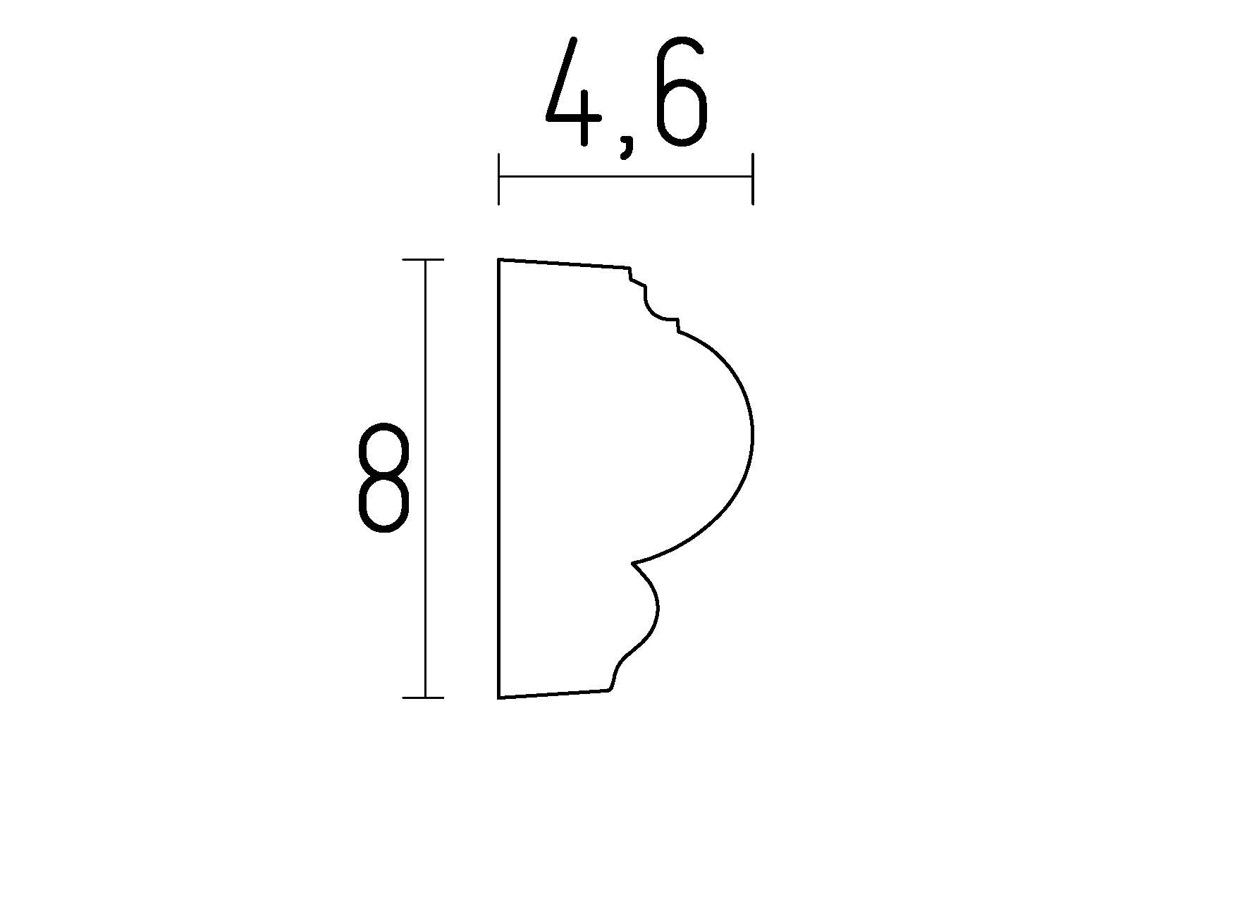 schéma moulure classique en staff
