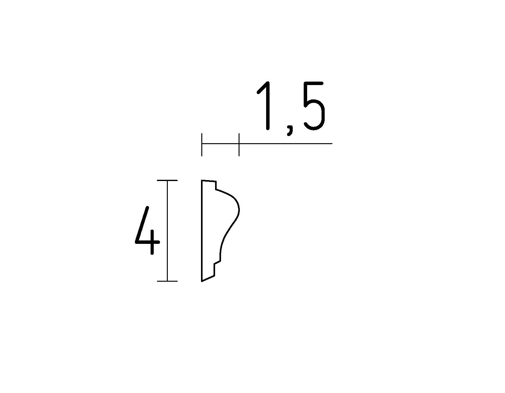 schéma moulure classique en staff