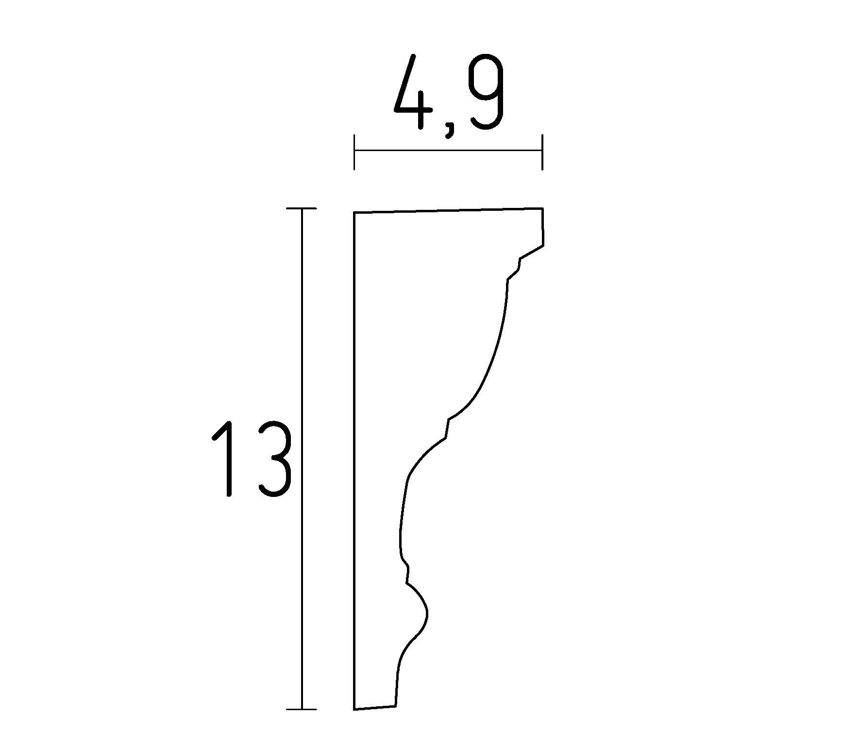 schéma moulure classique en staff