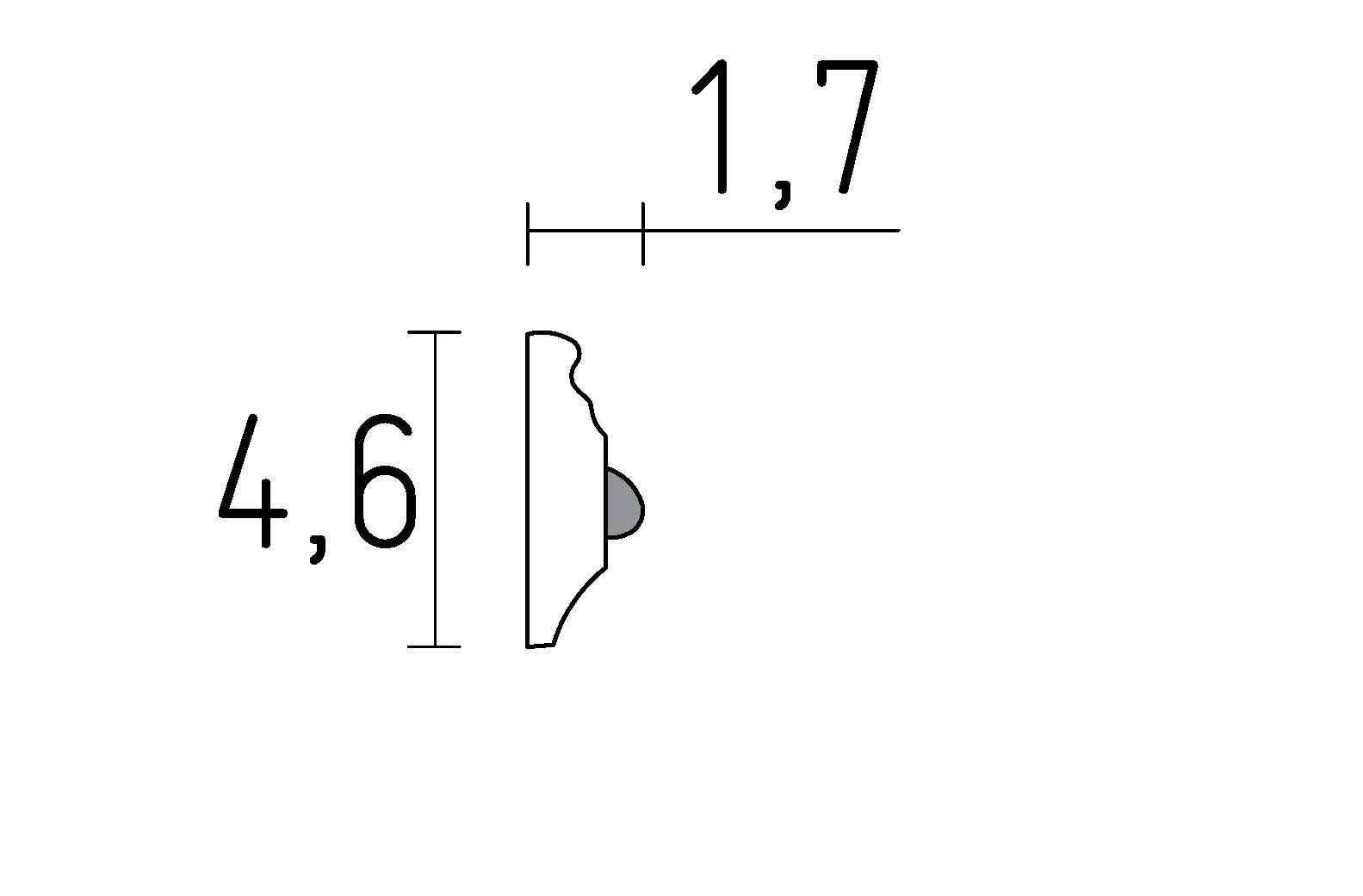 schéma moulure ornementée en staff