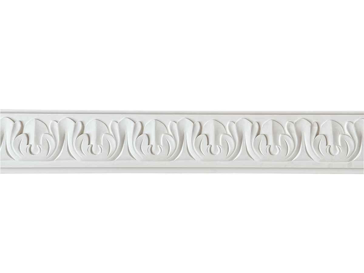 La moulure decorative 1320 en staff peut se coller au plafond ou au mur.