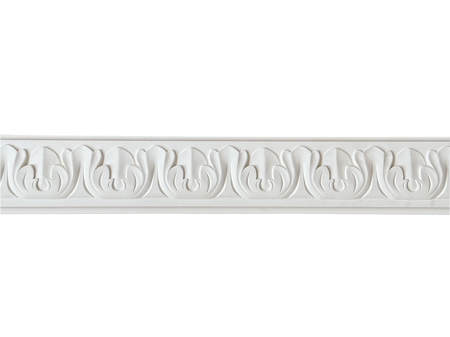 La moulure decorative 1320 en staff peut se coller au plafond ou au mur.