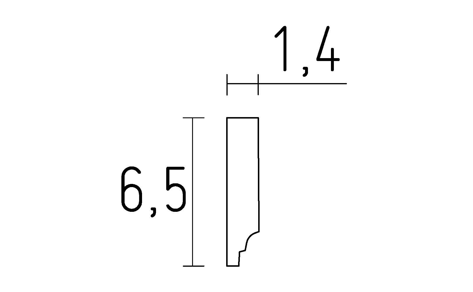 schéma moulure contemporaine en staff