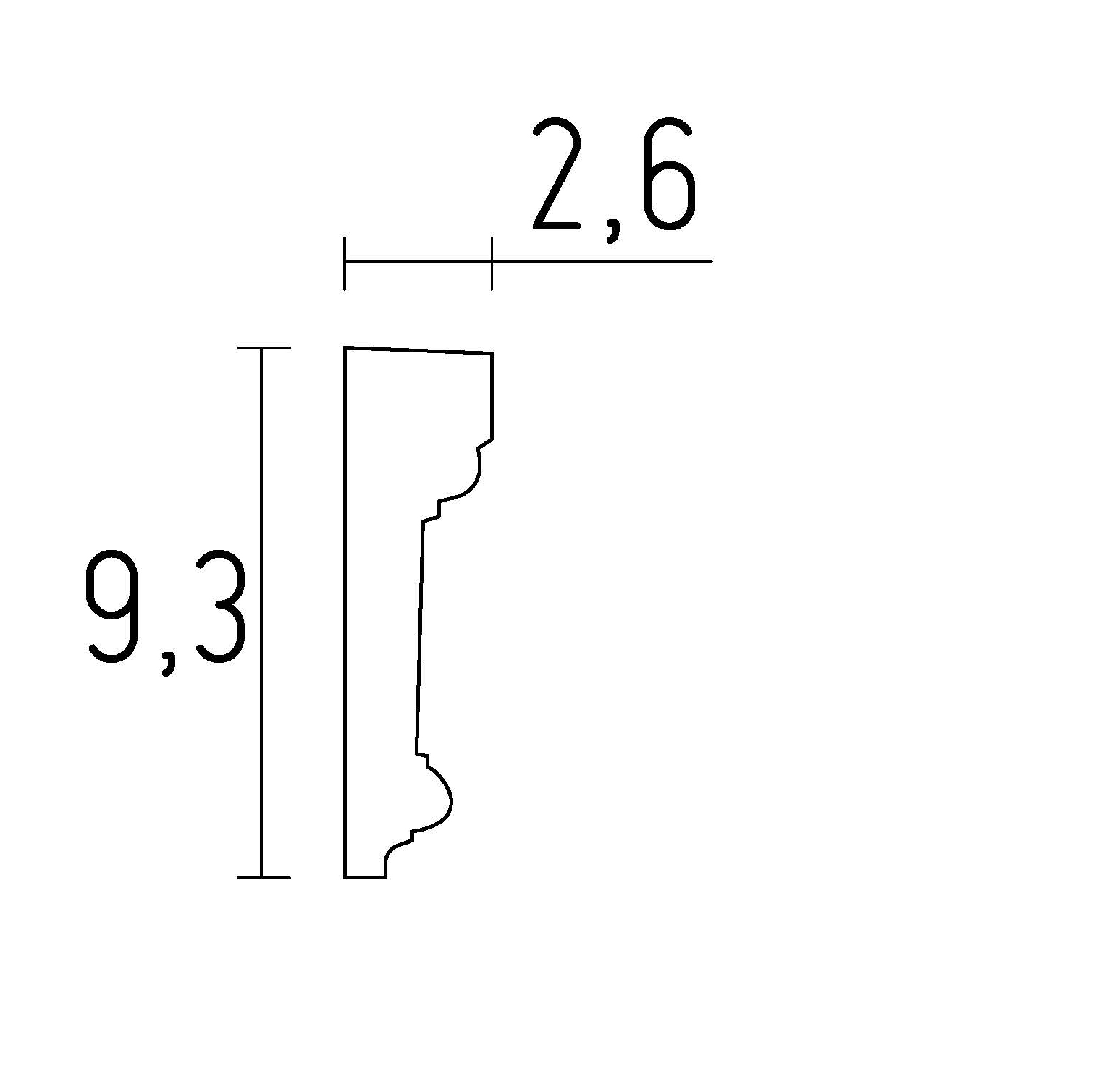 schéma moulure classique en staff