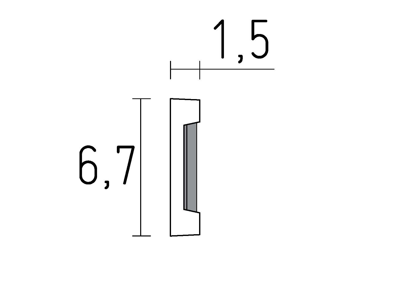 schéma moulure ornementée en staff