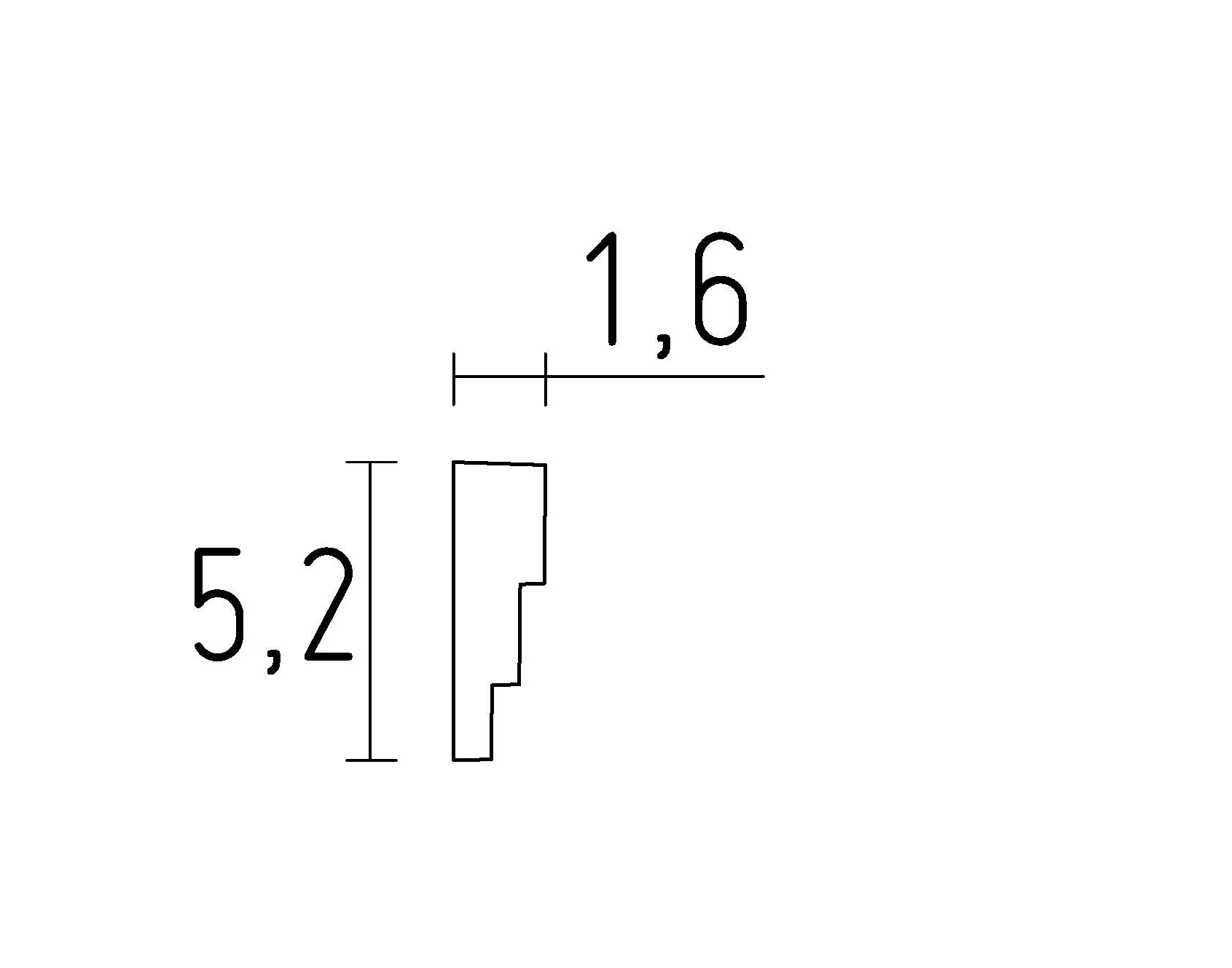schéma moulure contemporaine en staff
