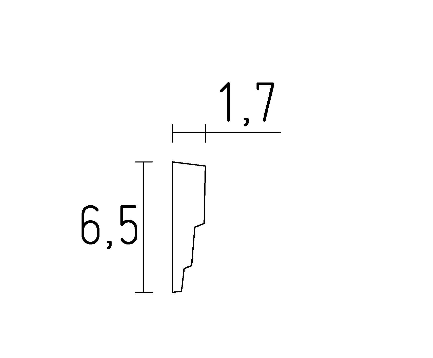 schéma moulure contemporaine en staff