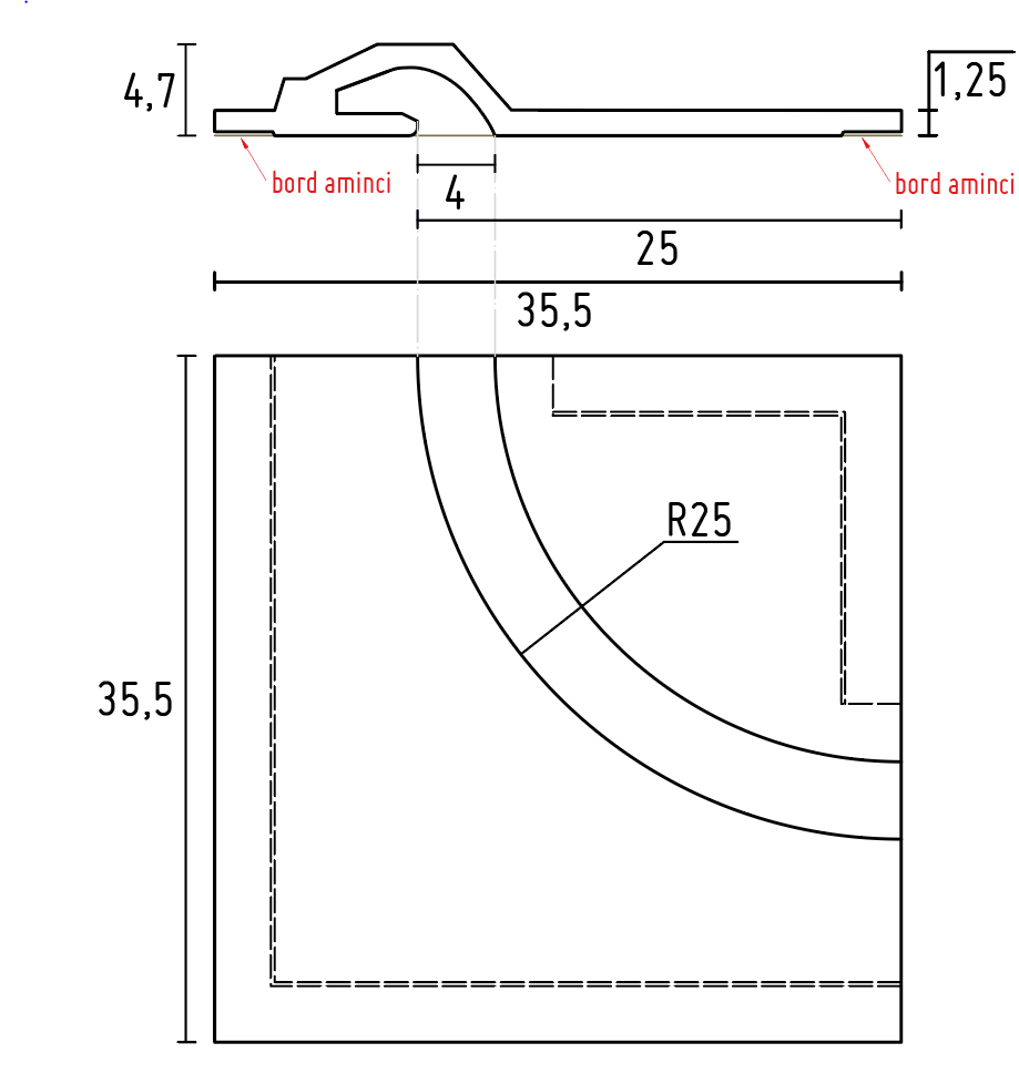 BL170 R25E schema bandeau lumineux cintre