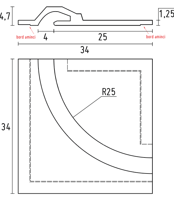 BL170r25I schema bandeau lumineux cintre