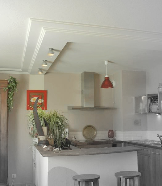 corniche contemporaine en staff-d567-mise en situation-corniche plafond-corniche plâtre