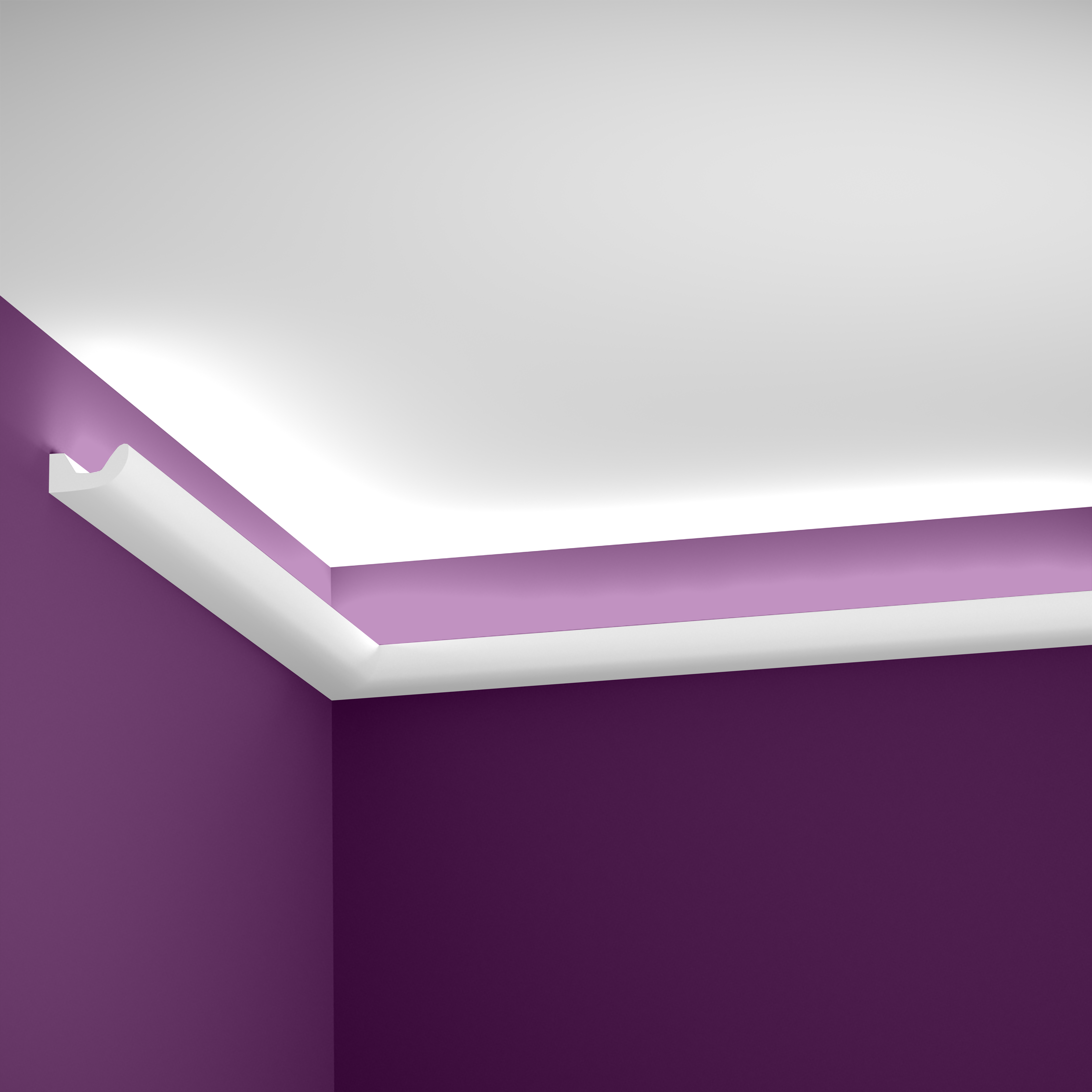 corniche eclairage indirect a coller au plafond en staff