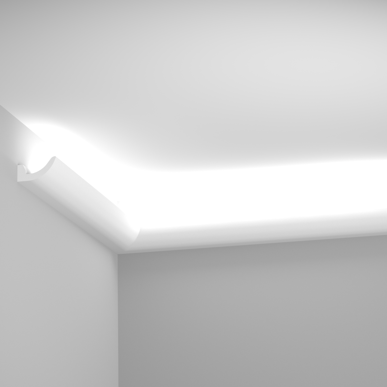 corniche eclairage indirect a coller au plafond en staff