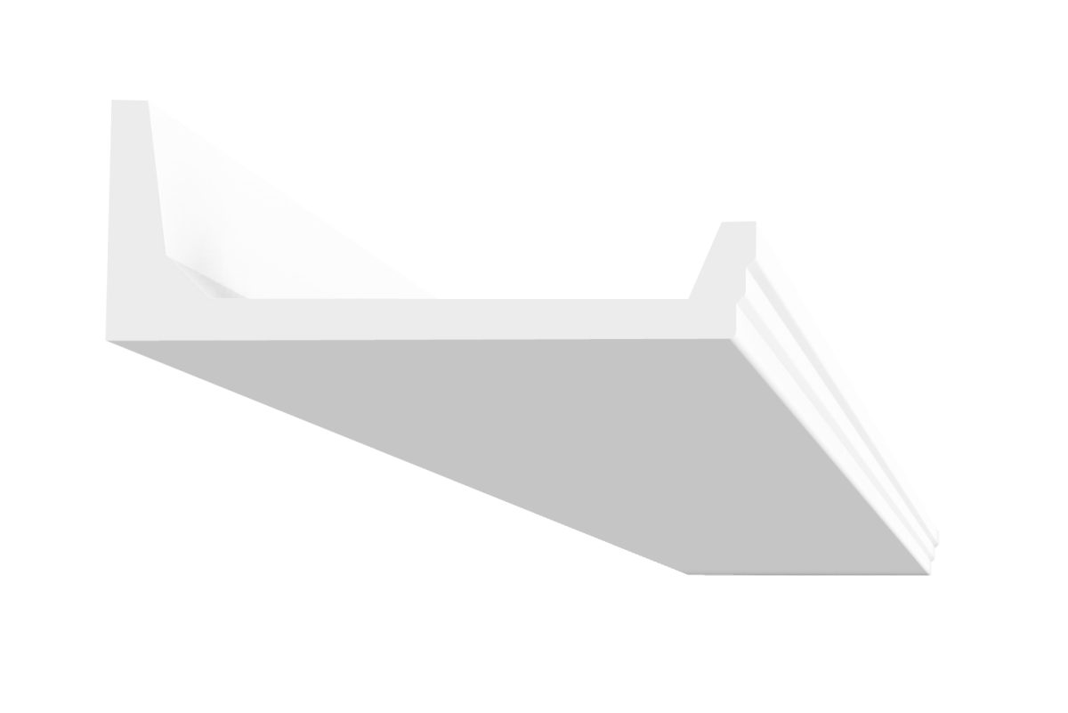 corniche a eclairage indirect en platre reference D104 a coller sur le plafond