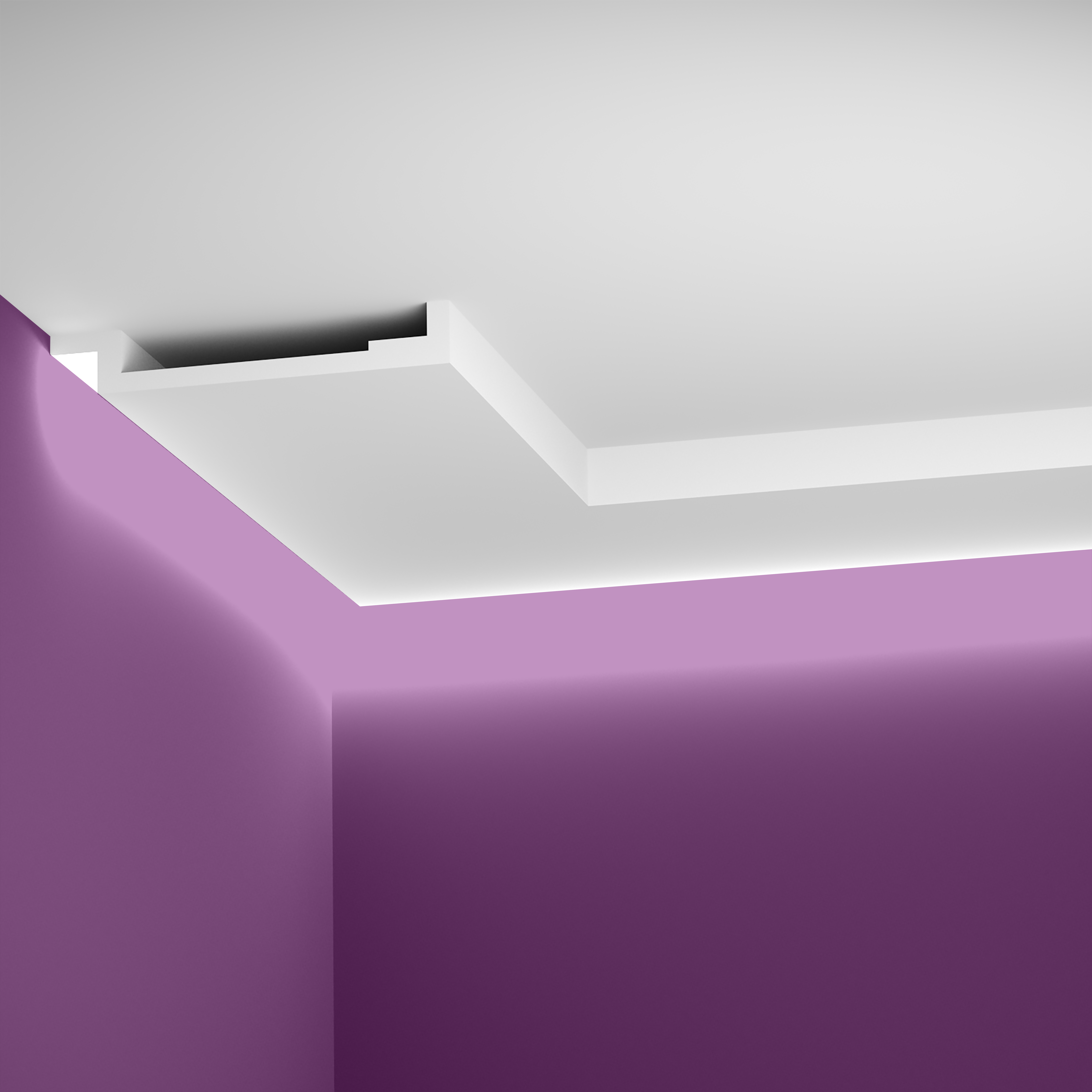 corniche d105a eclairage indirect a coller au plafond en staff