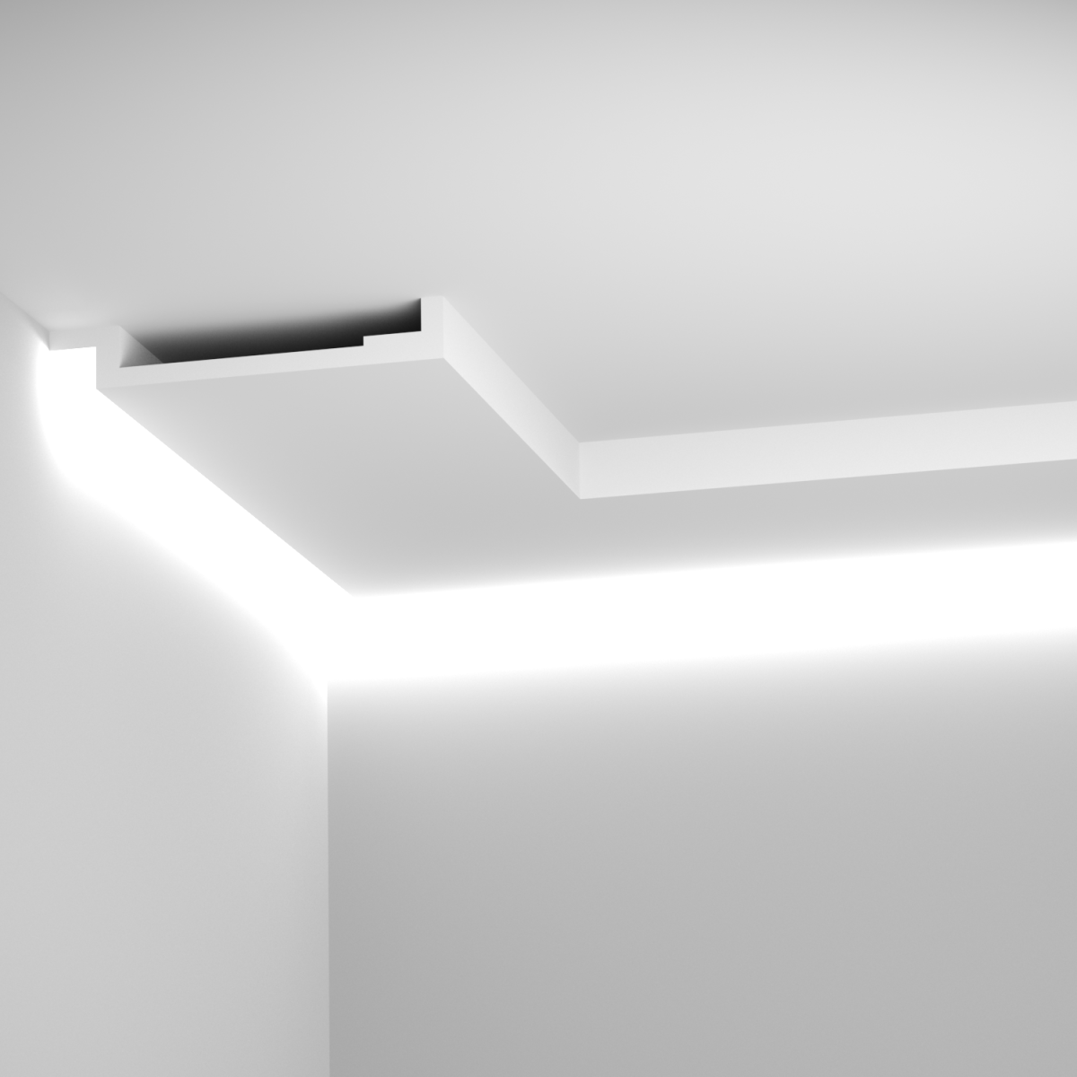 corniche d105a eclairage indirect a coller au plafond en staff