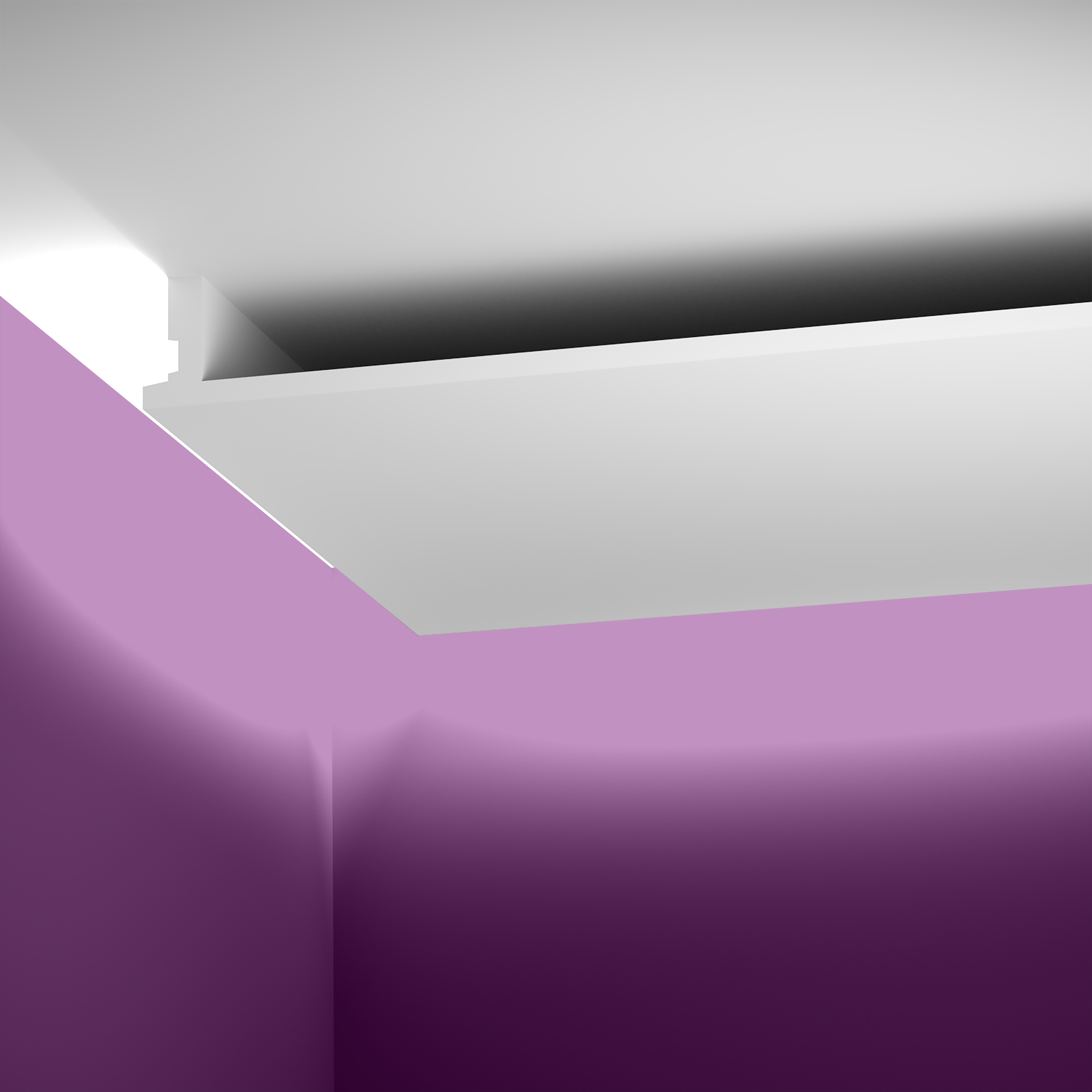 corniche eclairage indirect a coller au plafond en staff