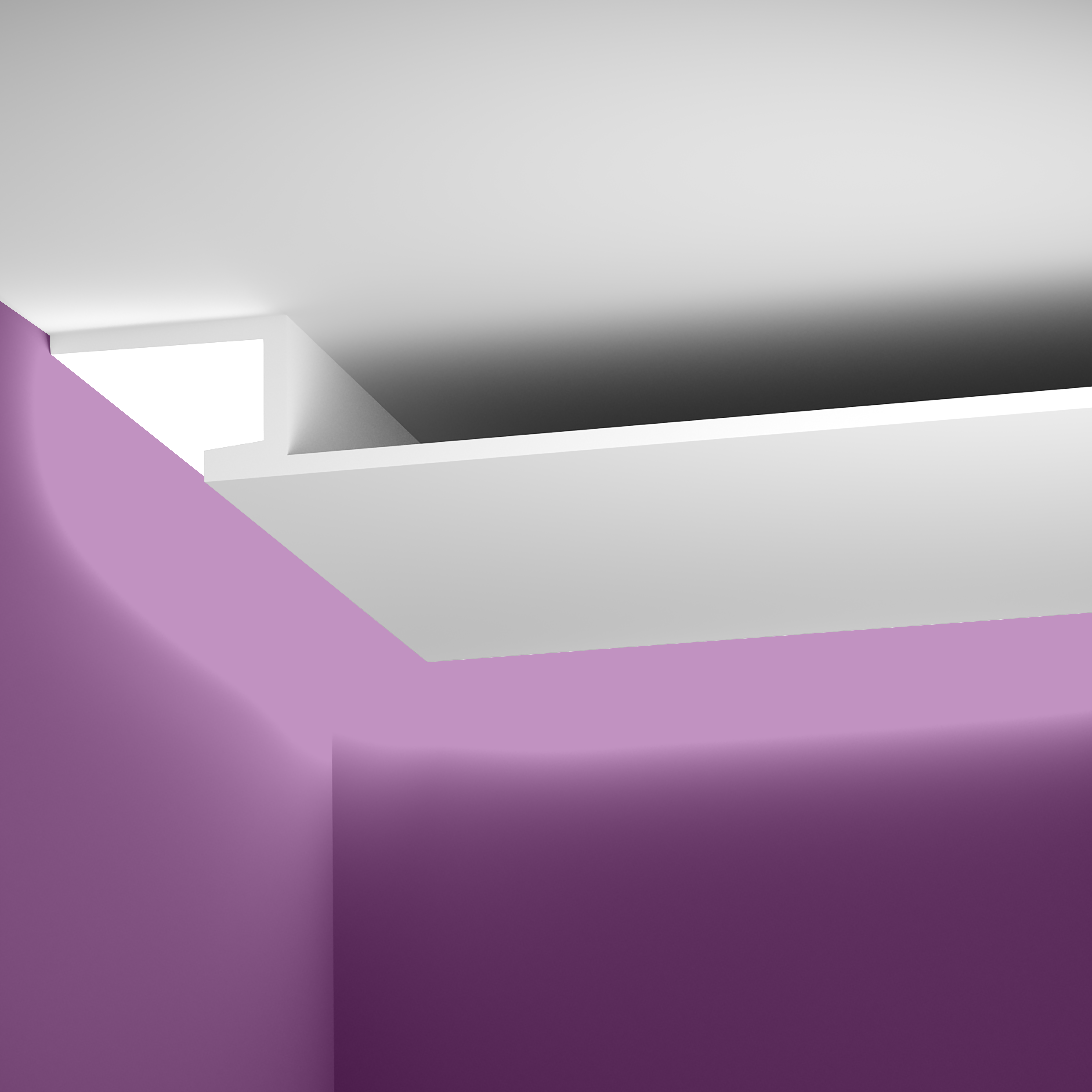 corniche eclairage indirect a coller au plafond en staff