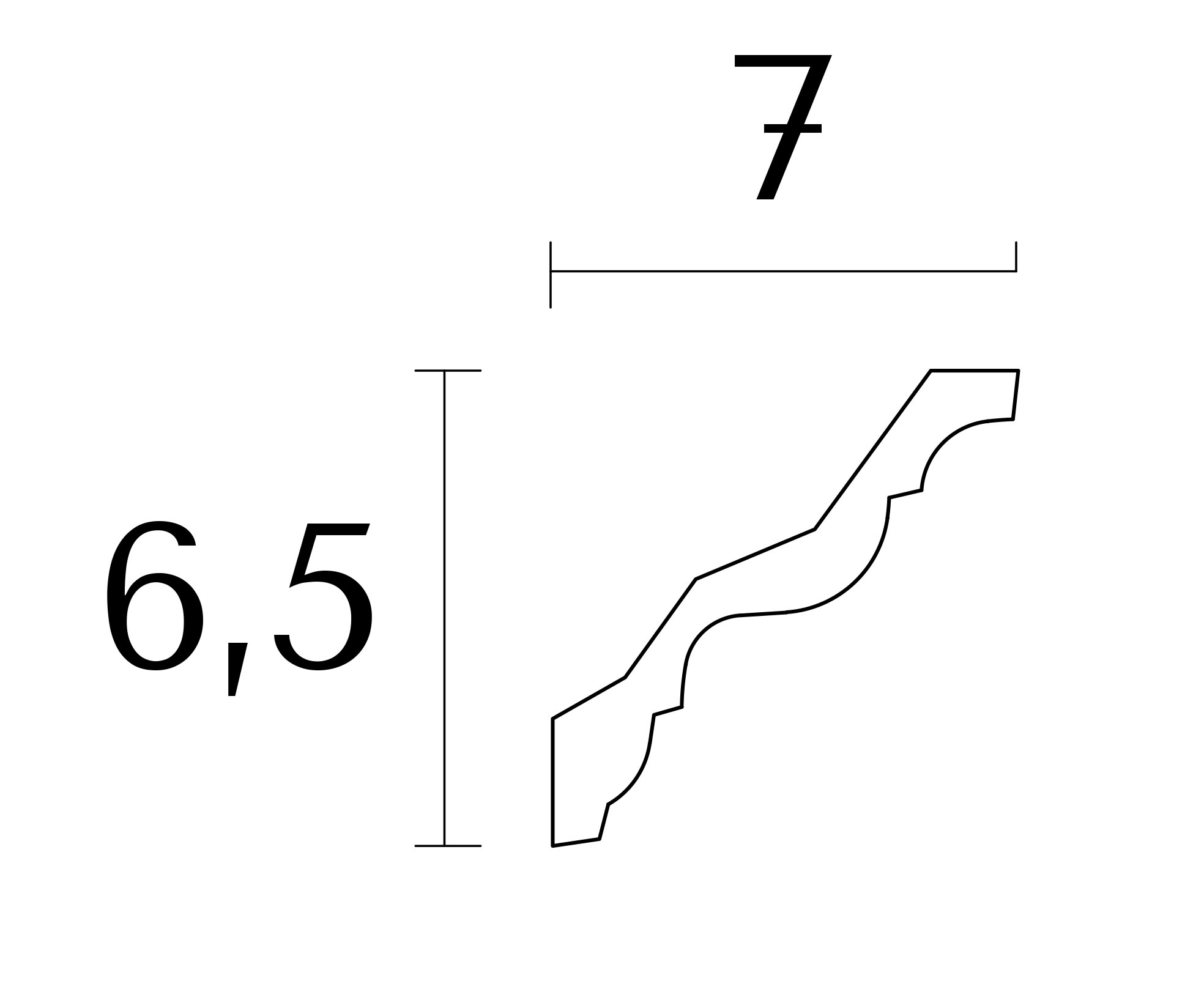 Petite corniche D520 en staff à coller sur tous types de support