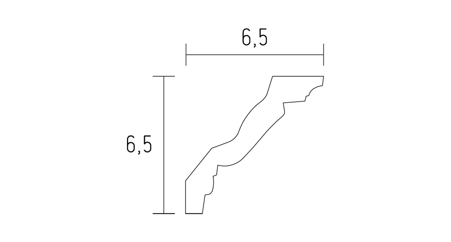 schéma corniche ornementée en staff-corniche plafond-corniche plâtre