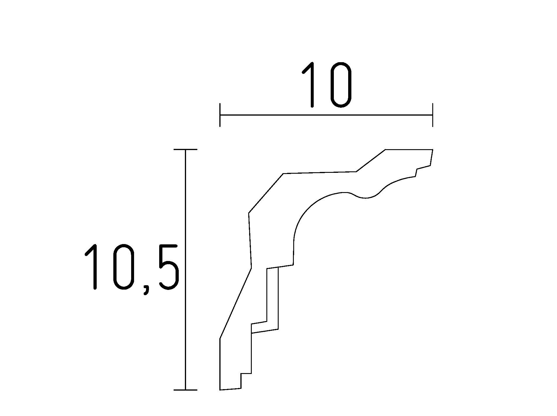 corniche plafond a coller en staff style ornementé