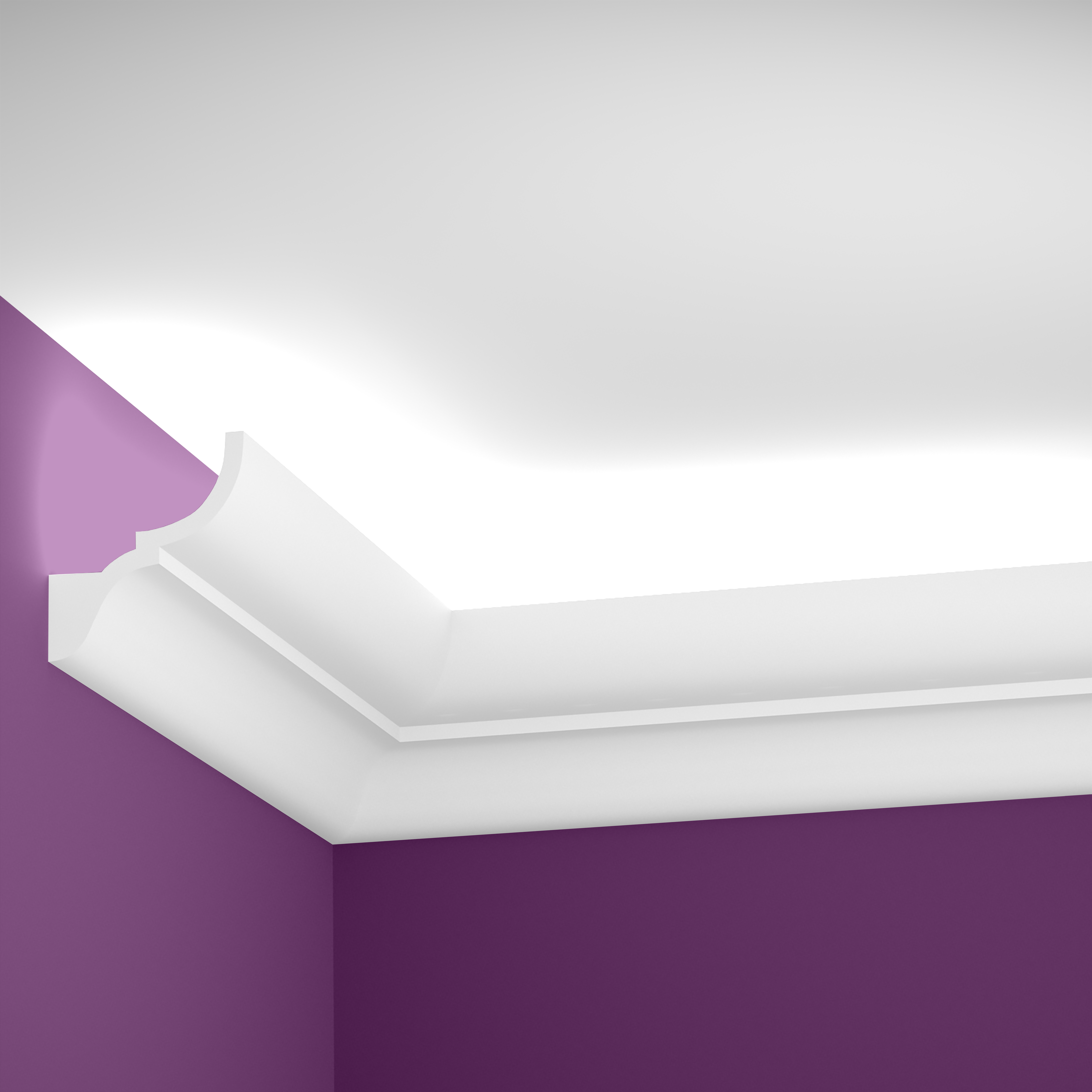 corniche eclairage indirect a coller au plafond en staff