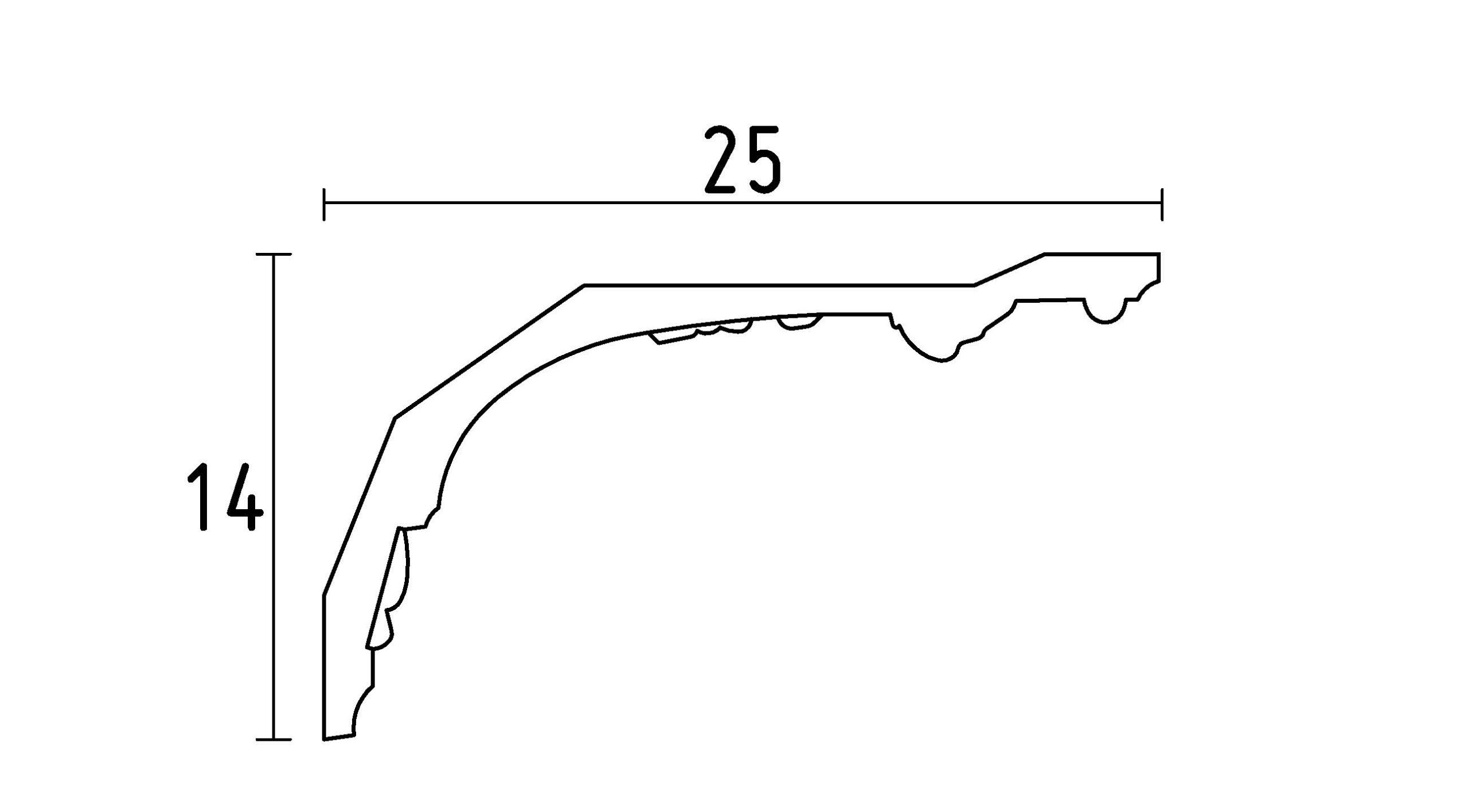 corniche plafond D844 a coller sur le mur et le plafond en staff en platre
