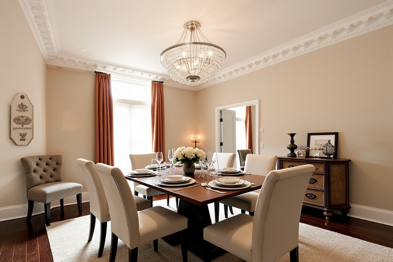 une corniche D889 tout en finesse avec ses consoles et ses rosettes, une cornicge au plafond pour illuminer votre intérieur.