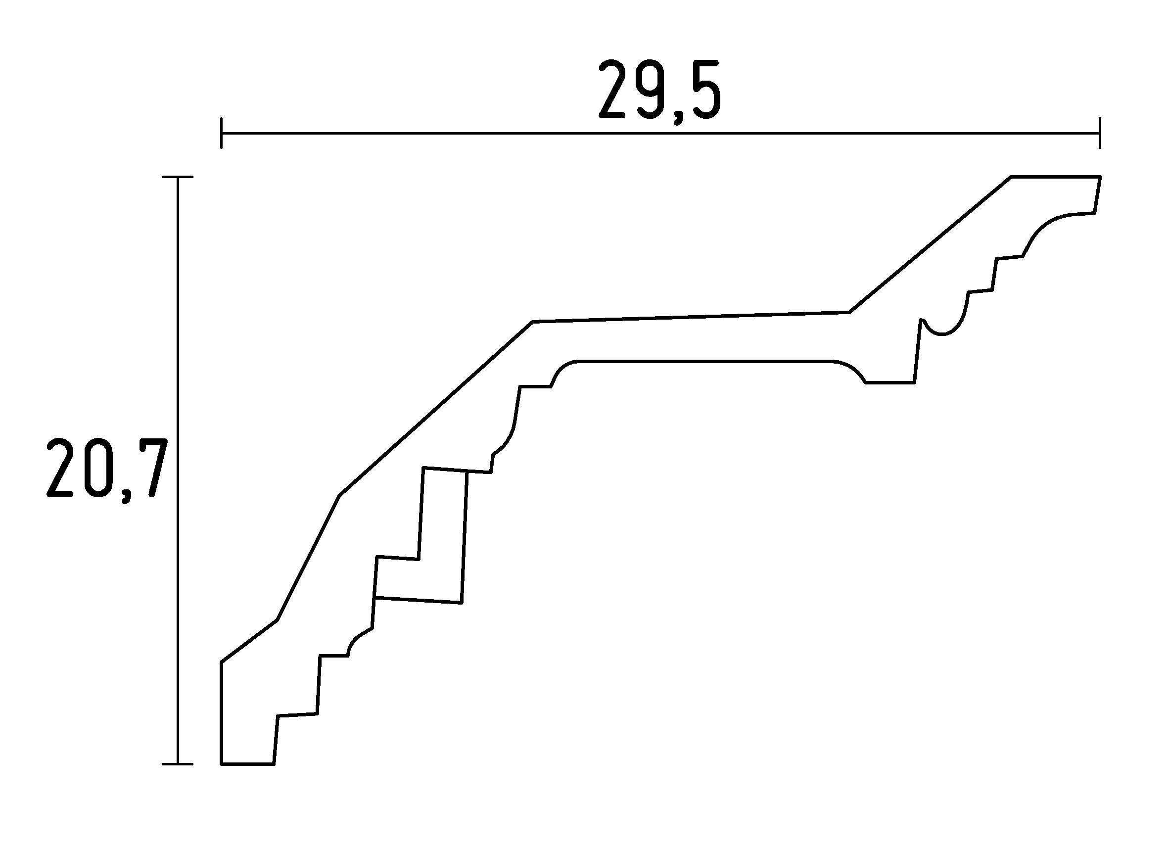 Corniche D898 ornementée posée en éclaiarge indirect. à coller sur le mur et plafond