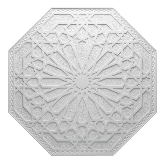 m422 rosace orientale en platre collection Staff Decor se collant au plafond