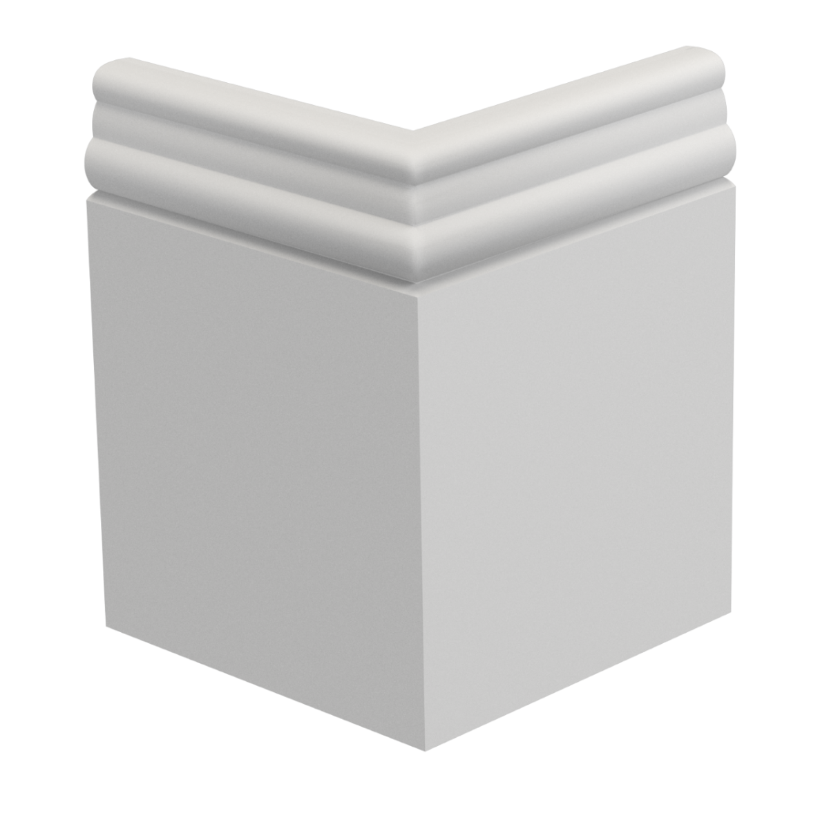 angle de plinthe en staff 15 cm de hauteur se colle sur le mur