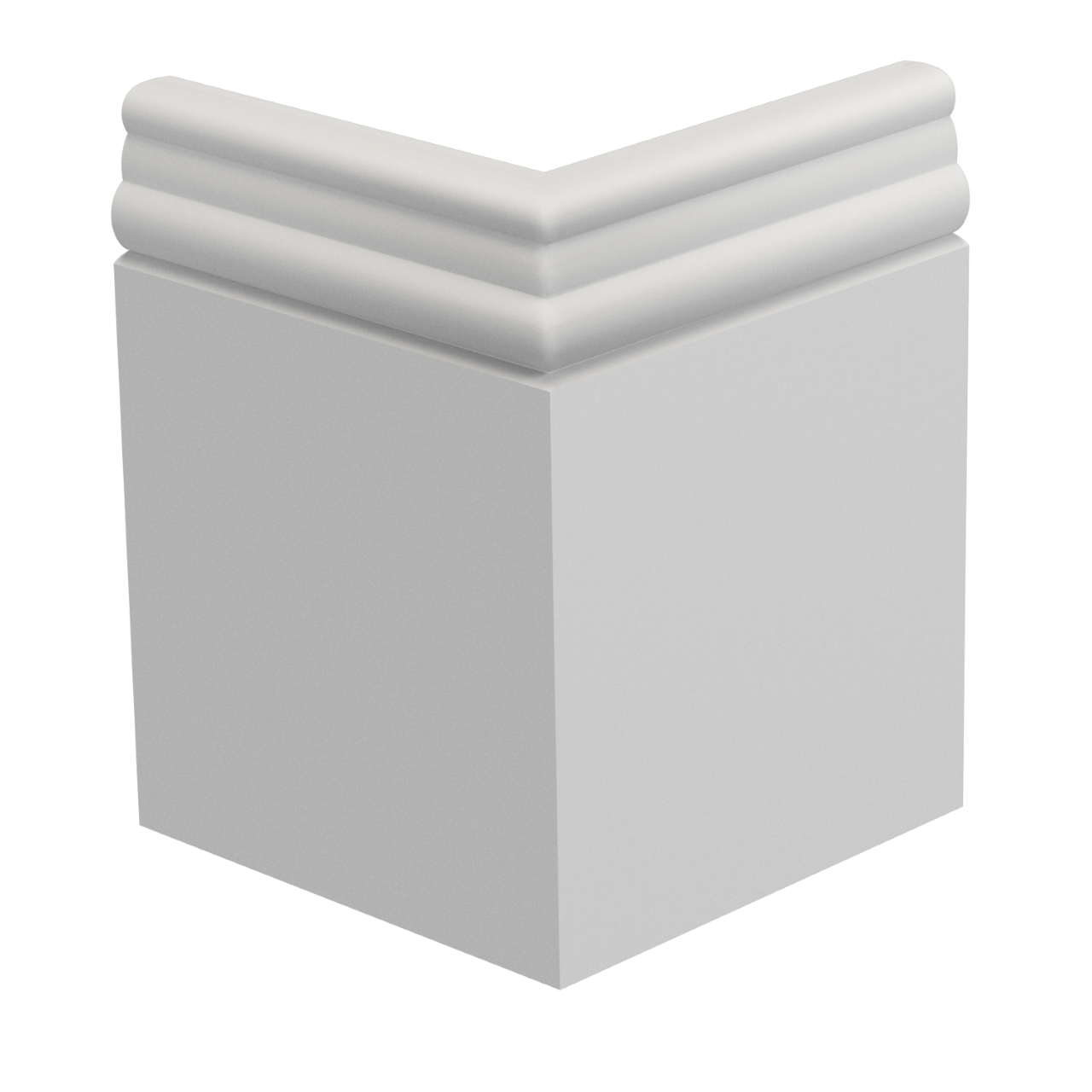 angle de plinthe en staff 15 cm de hauteur se colle sur le mur