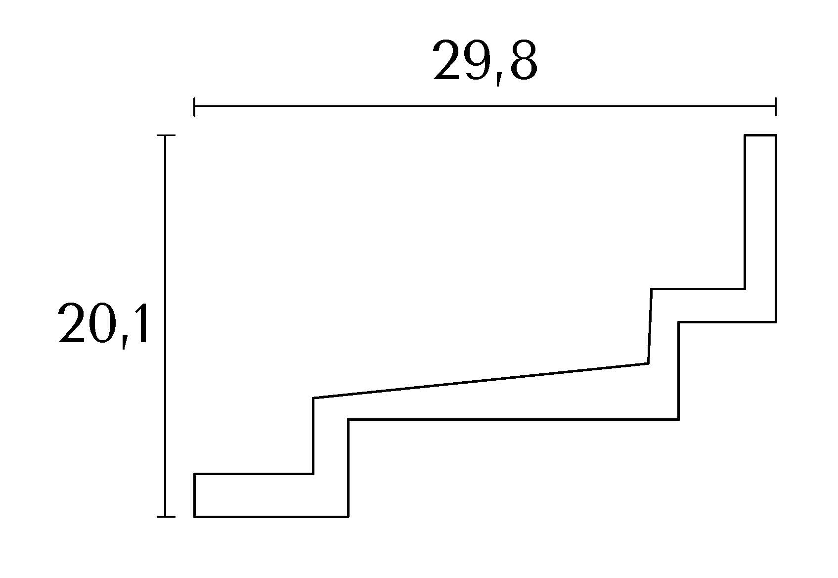 style épuré corniche contemporaine D891 en staff collection Staff Décor