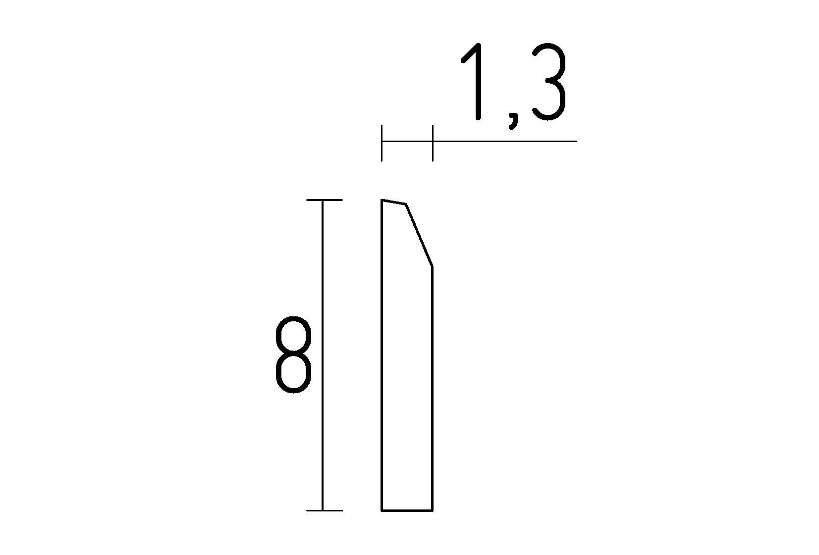 Schema plinthe en staff moderne de 8 cm de hauteur