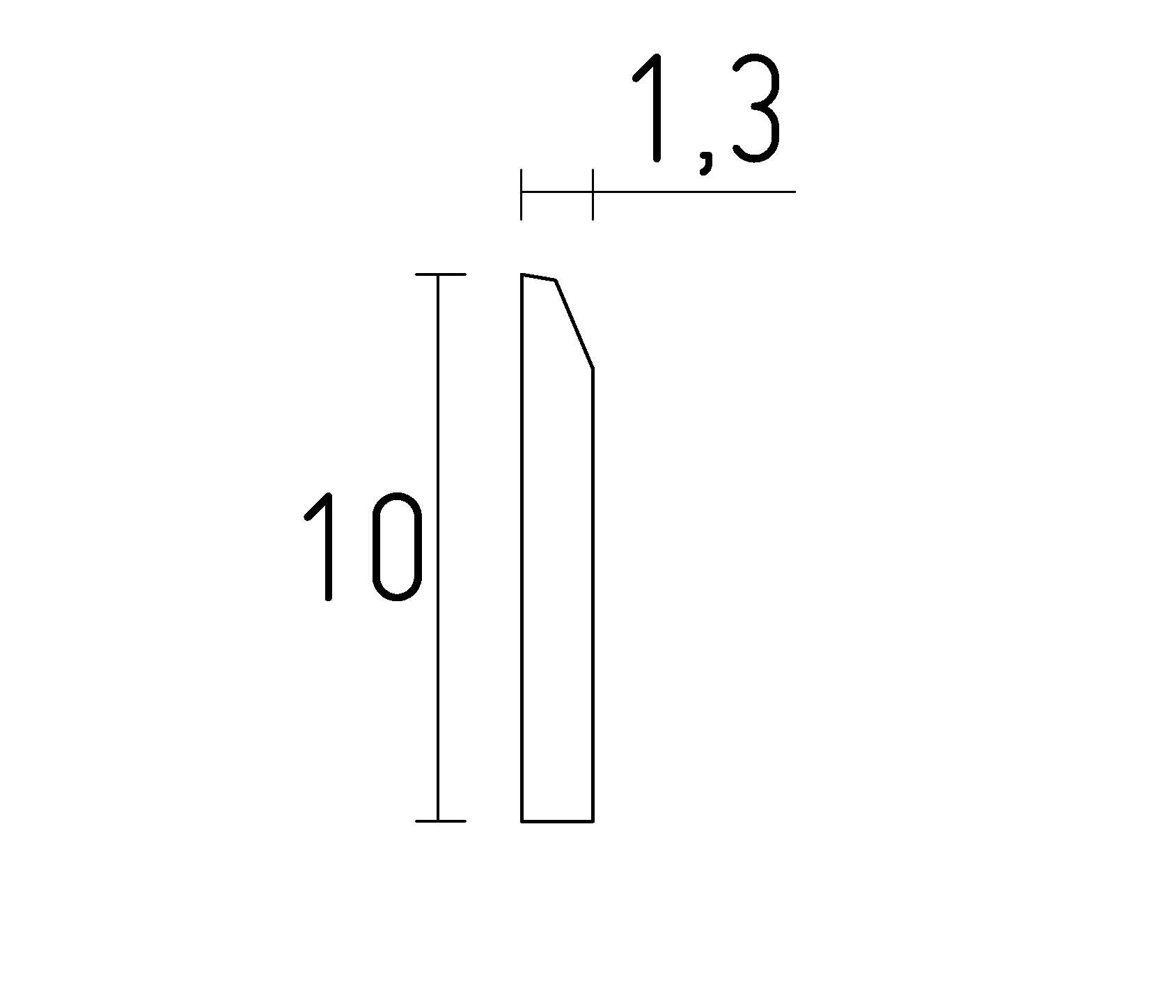 SChema plinthe en staff 10 cm de hauteur , plinthe moderne