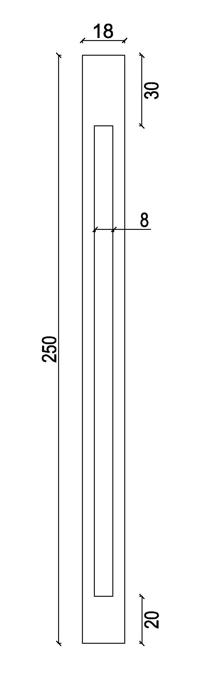 Schema passage contemporain largeur 18 cm