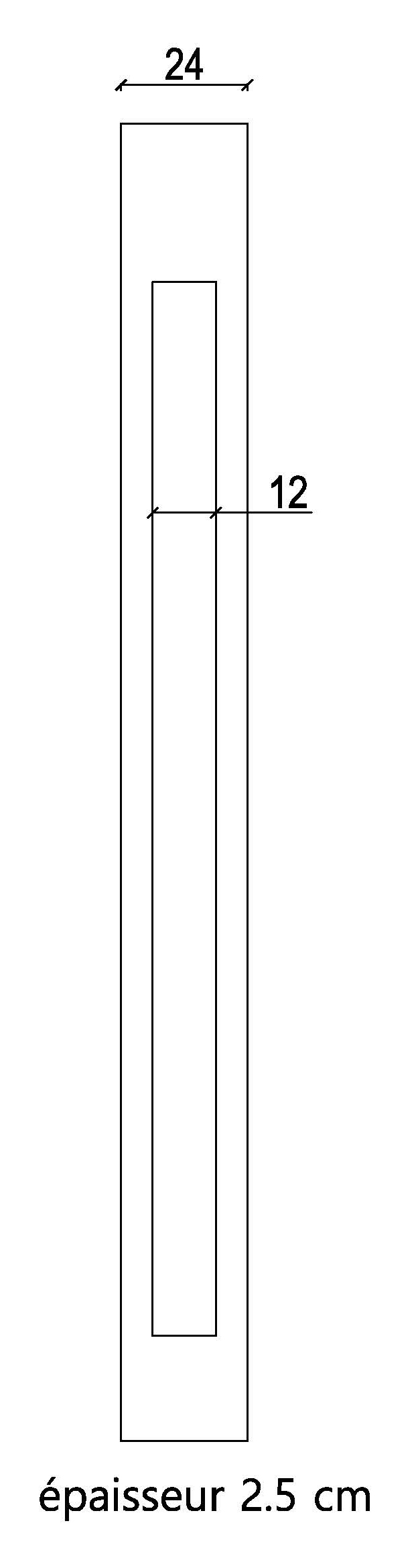 Schema passe contemporain avec pilastre de 24 cm a coller