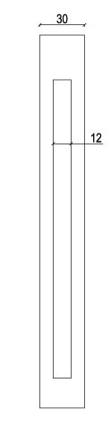 Schema passage pilastre contemporain de 30 cm en staff