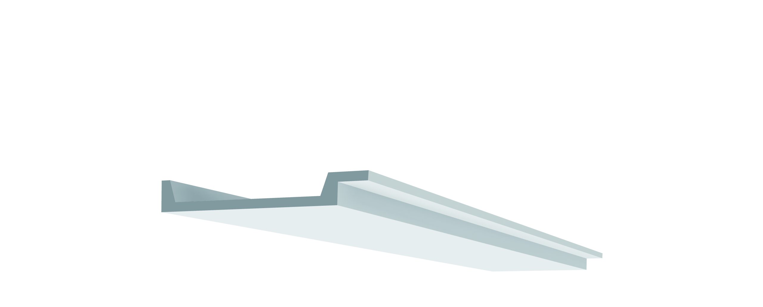 corniche D106 en platre a eclairage indirect est une corniche lumineuse se collant sur le mur et le plafond