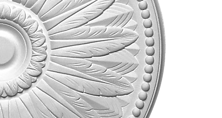 detail m301 rosace gamme Staff Decor en platre a coller sur le plafond