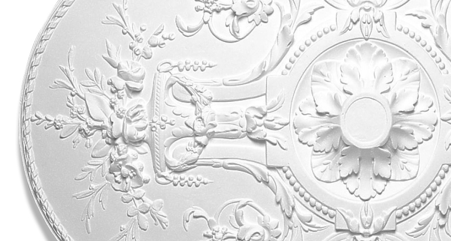 detail m407 rosace en platre gamme Staff Decor a coller ou a encastrer au plafond
