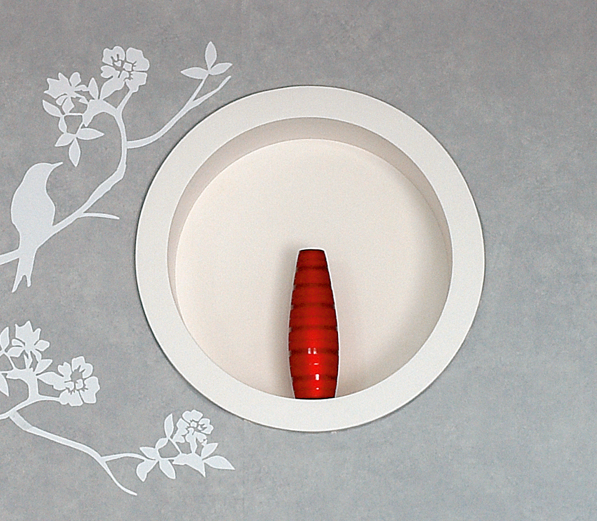 Niche ronde encastrement mur en staff