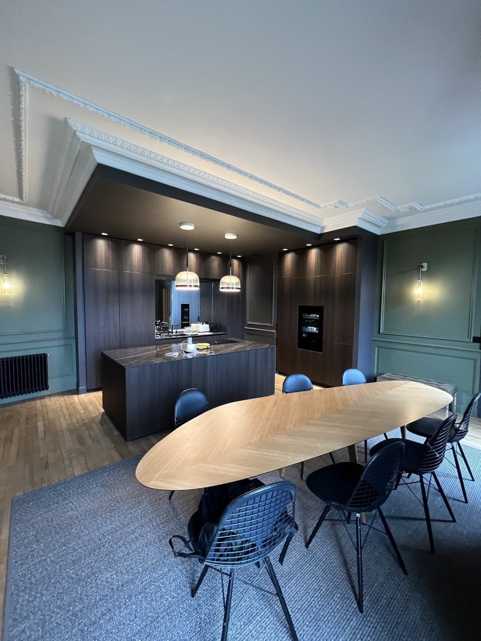 corniche ornementee en staff appartement particulier d570