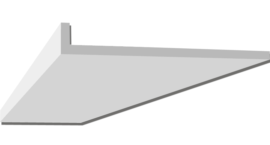 Equerre lisse exterieur en staff