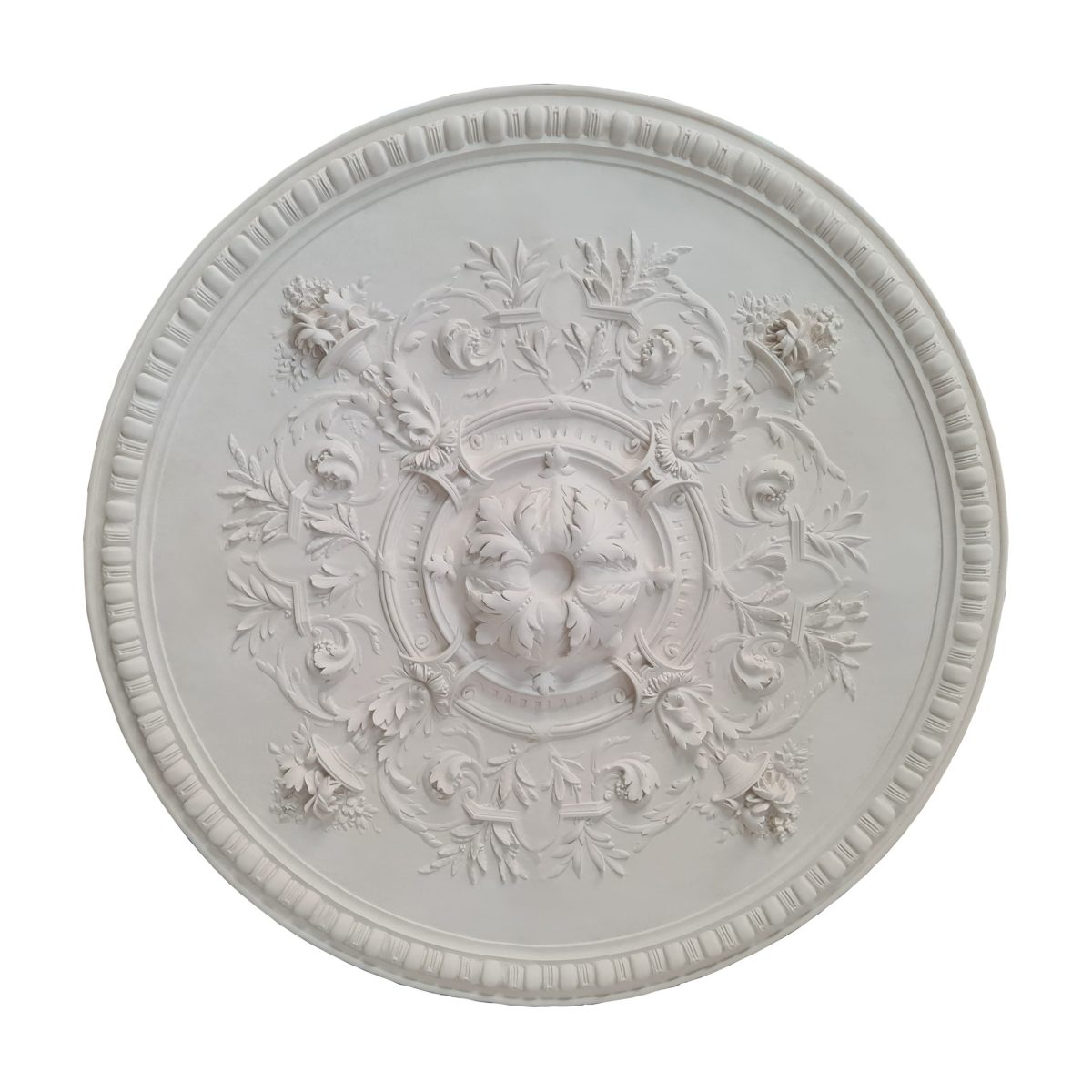 m604 rosace de plafond en platre a fixer comme plafonnier